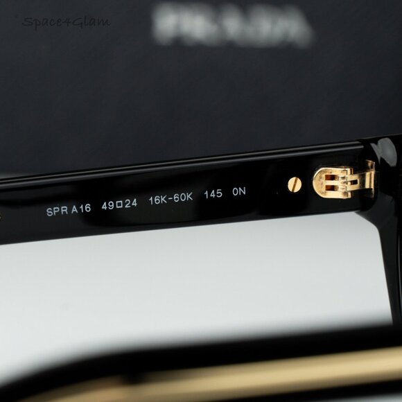 Prada Men Eyeglasses Black Clear Square PRA16S 16K60K NEW AUTHENTIC - Picture 6 of 9